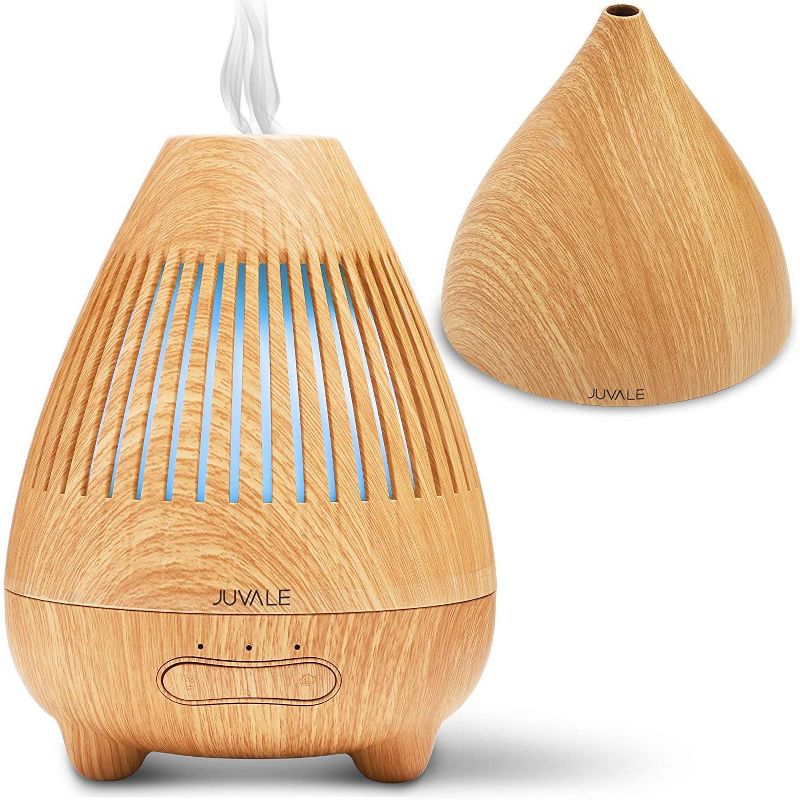 Juvale Essential Oil Diffuser, 130ml Aromatherapy Diffuser with Waterless Auto Shut-Off, 7 Light Colors Cool Mist Humidifier for Bedroom Home