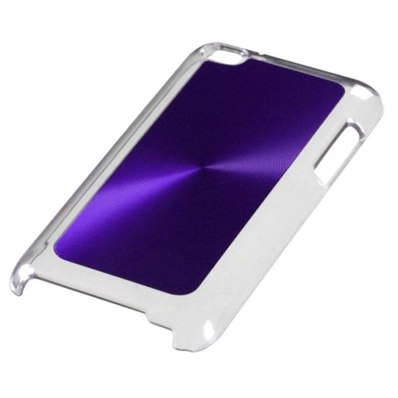MYBAT For Apple iPod Touch 4th Gen Purple Clear Cosmo Aluminum Hard Case Cover