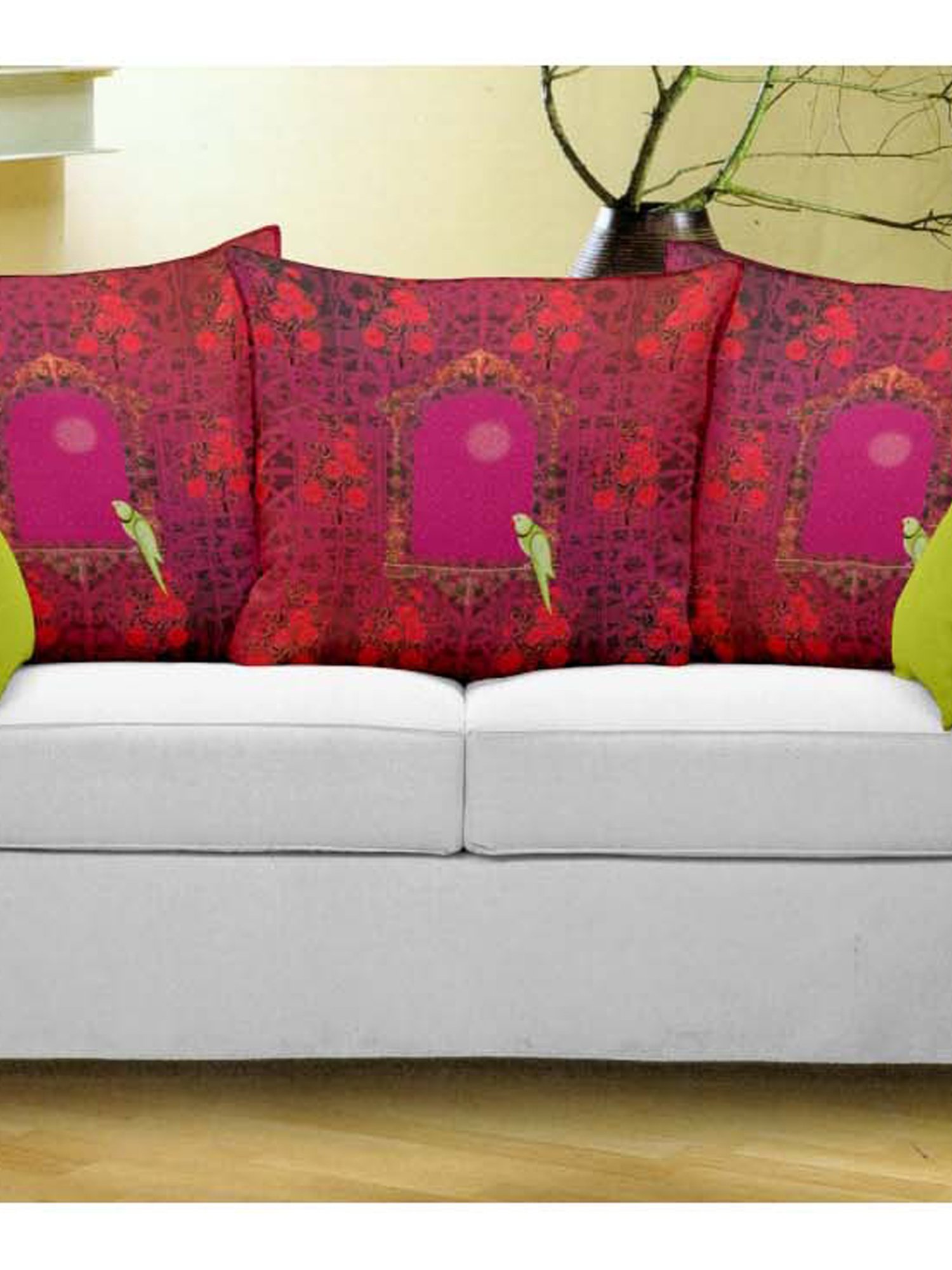 BIANCA Soft-Touch Digitally Printed Cushion Cover [Hidden Zipper On Side] -3pc 16 X16 set