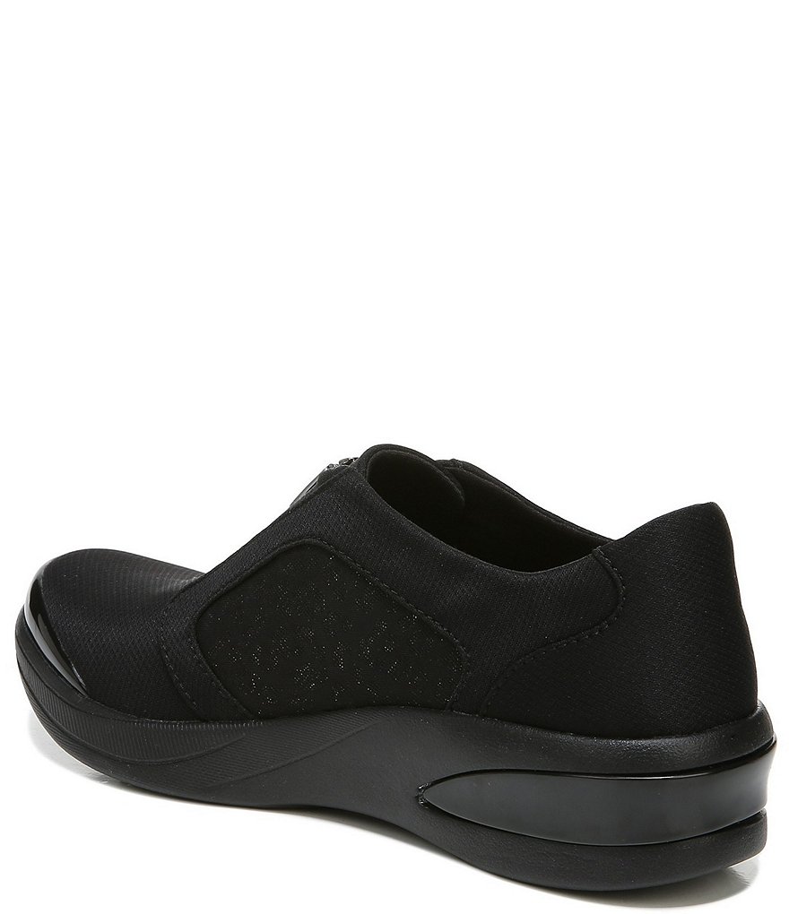 Bzees Florence Front Zip Slip-On Leopard Print Washable Sneakers