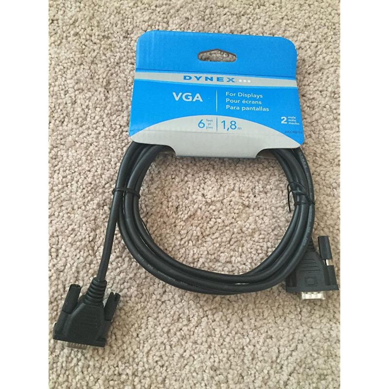 Dynex VGA 6/1.8m PC Monitor Replacement Cable DX-C102111