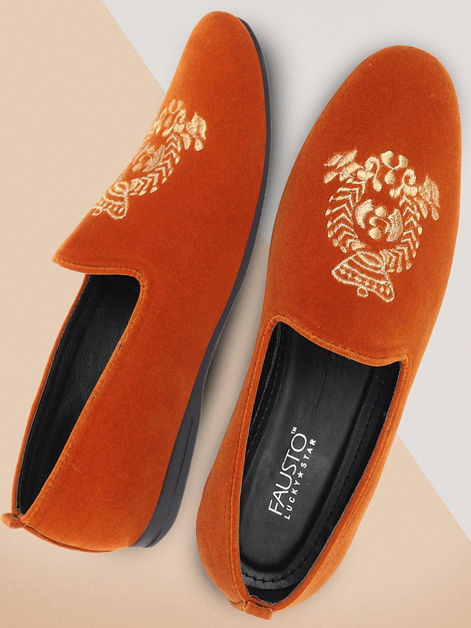 Fausto Men's Tan Casual Loafers