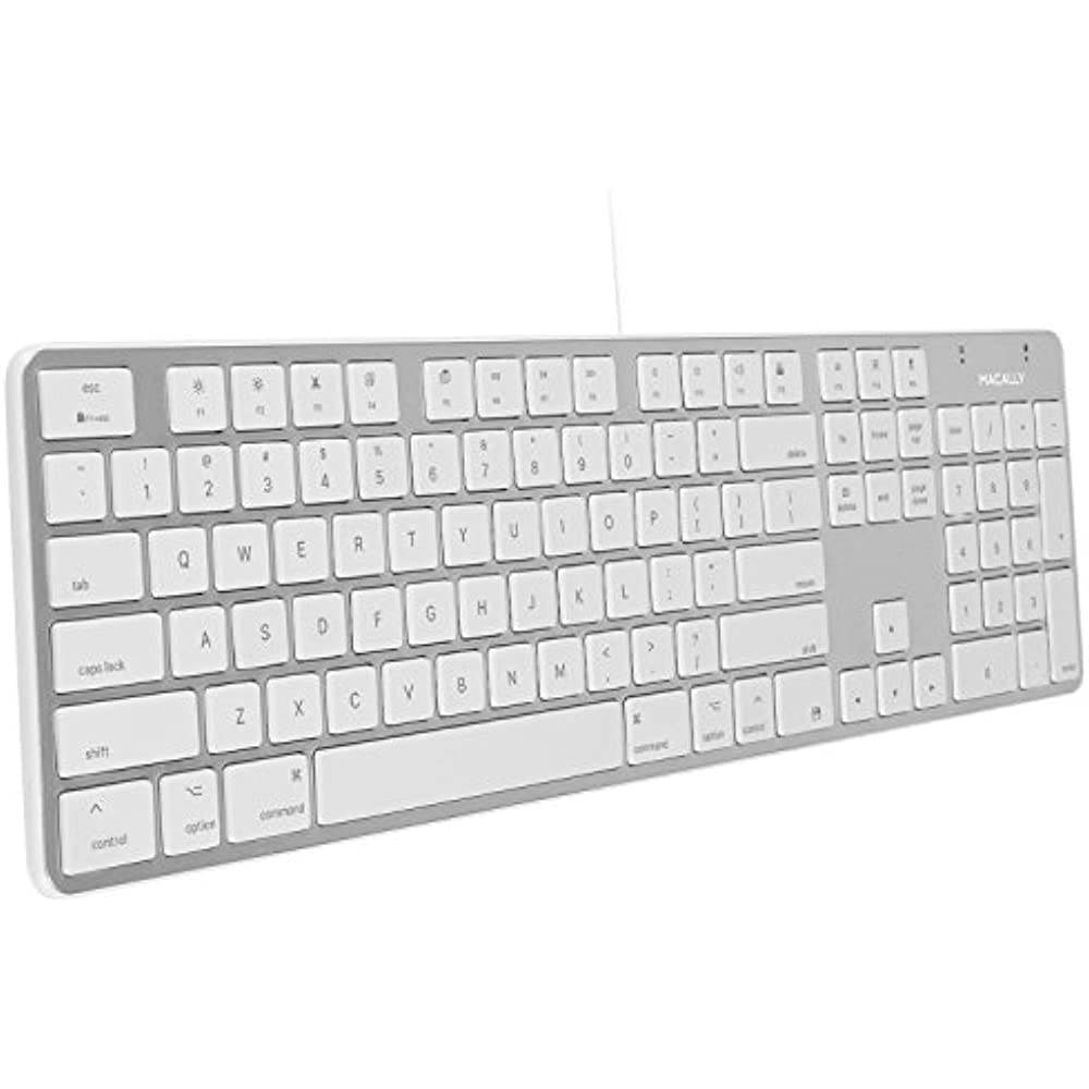 Macally SLIMKEYPROA Ultra-Slim USB Wired Space Keyboard - Gray