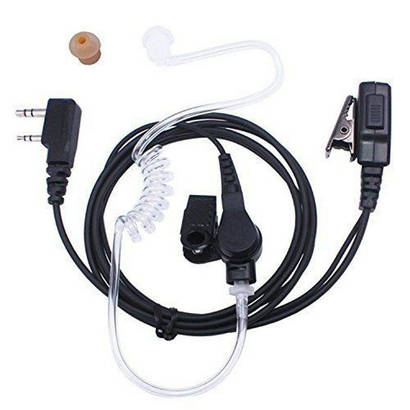 ACOUSTIC TUBE Covert Earpiece PTT Mic For Kenwood Wouxun Puxing Linton