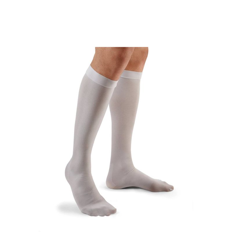 FUTURO Anti-Embolism Stockings Knee Length Closed Toe - Medium Regular - White