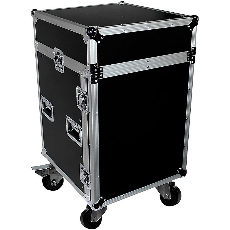 ProX 14U Rack x 10U Top Mixer DJ Combo Flight Case 14 RU Space