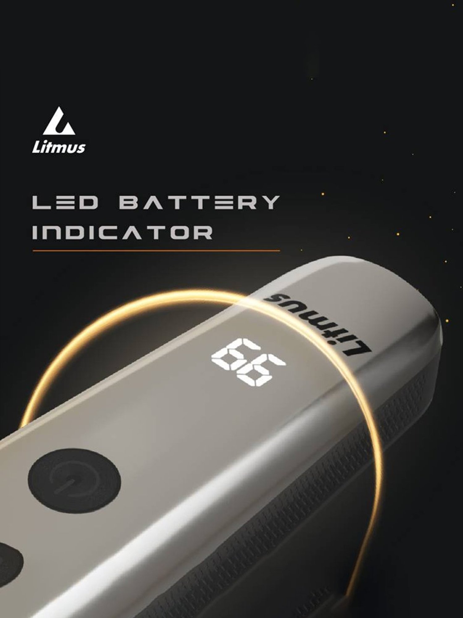 Litmus HELIOS 20 Beard & Body Trimmer for Men with 5 Mins Quick Charge (Chrome Edition)