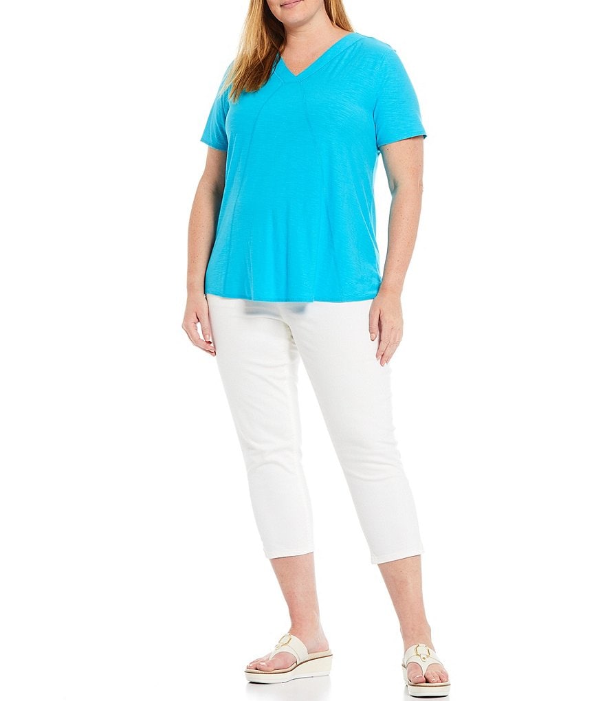 Westbound Plus Size Short Sleeve V-Neck Tee
