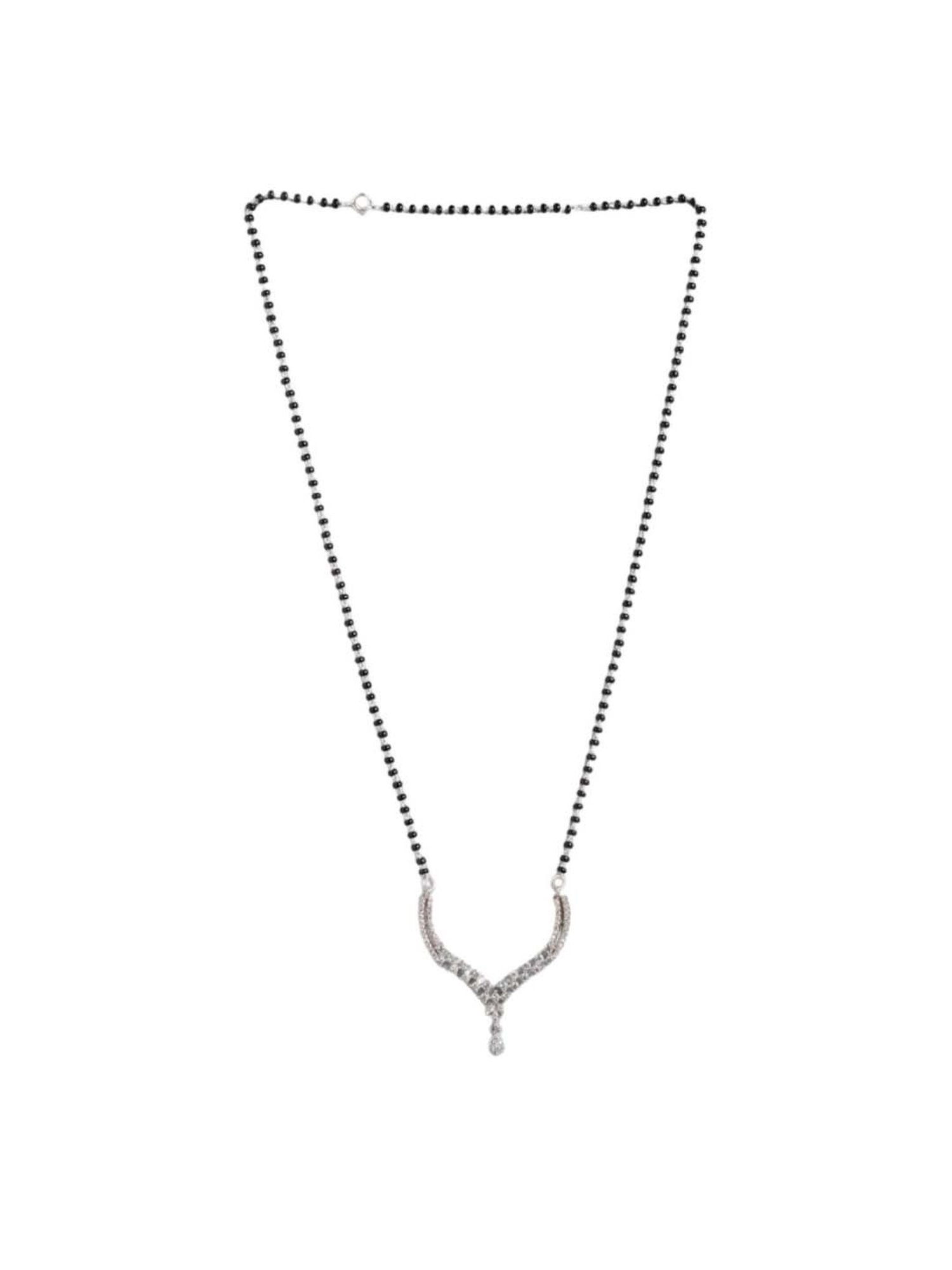 Zavya 925 Silver Dual Tone Radiance CZ Mangalsutra for Women