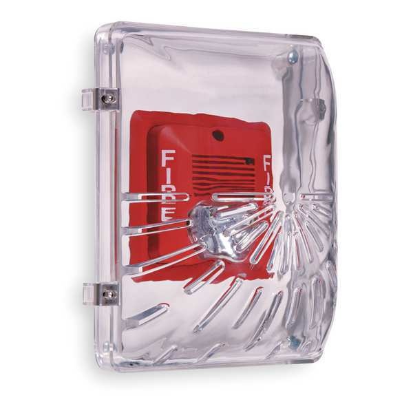 Audible/Strobe Guard, Polycarbonate, Flush