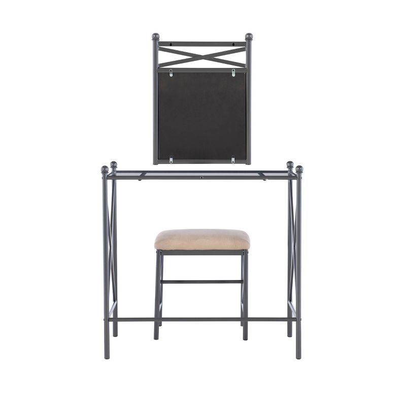 Marnie Vanity Set Pewter - Linon