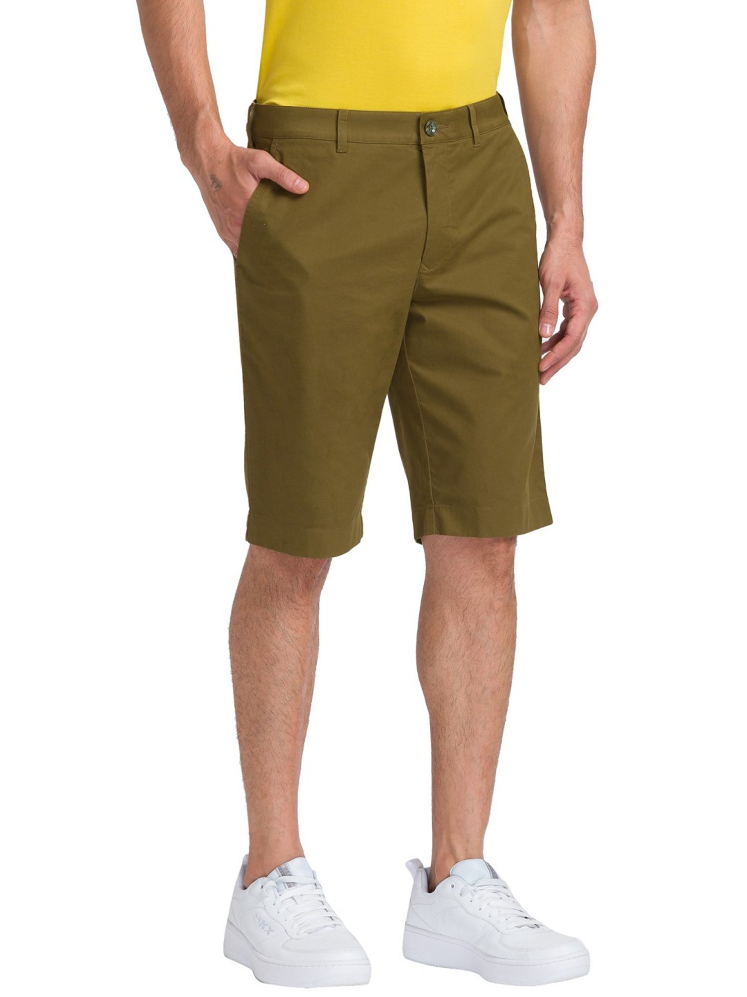 ColorPlus Green Contemporary Fit Shorts