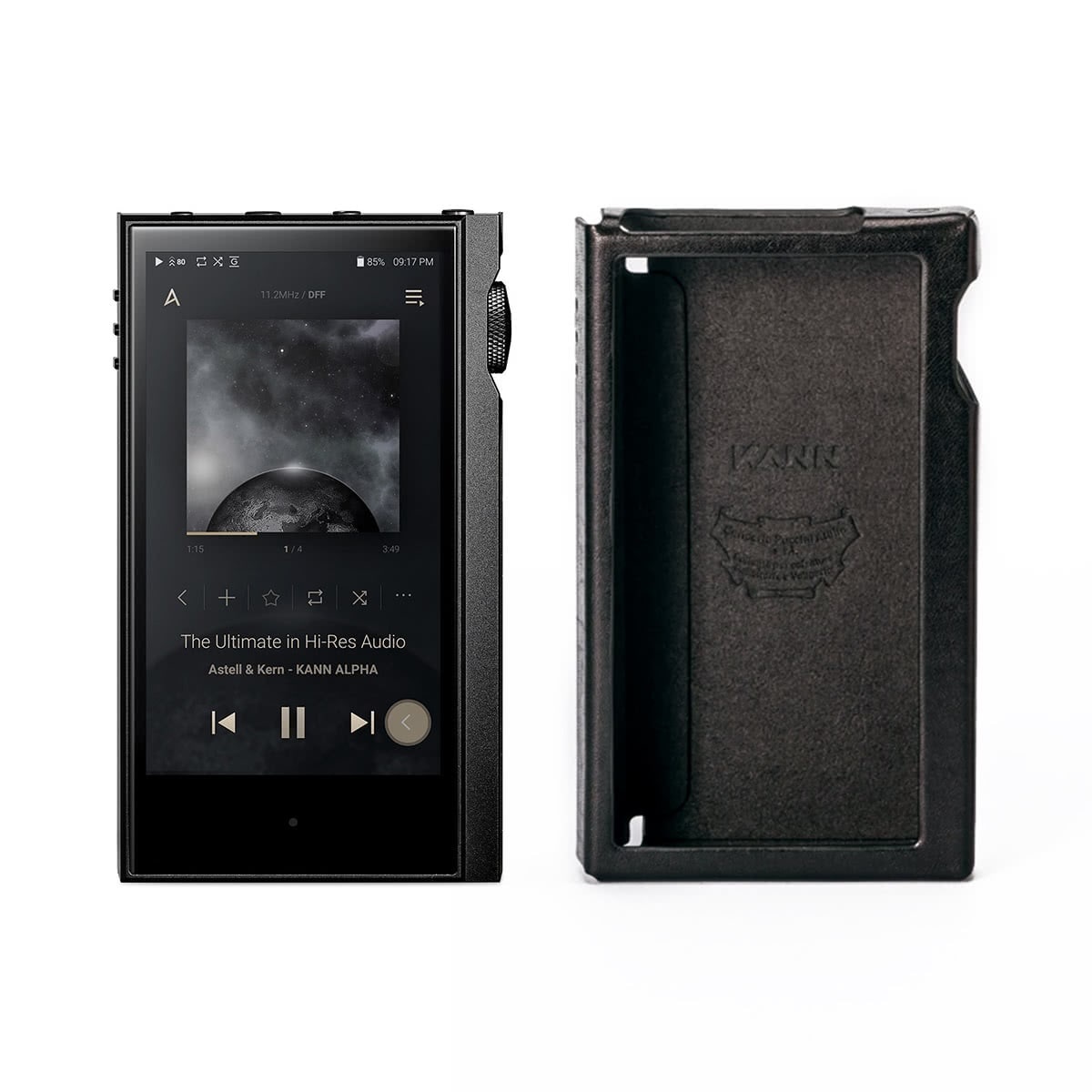 Astell & Kern KANN ALPHA Dual DAC Music Player with Leather Protective Case (Black)