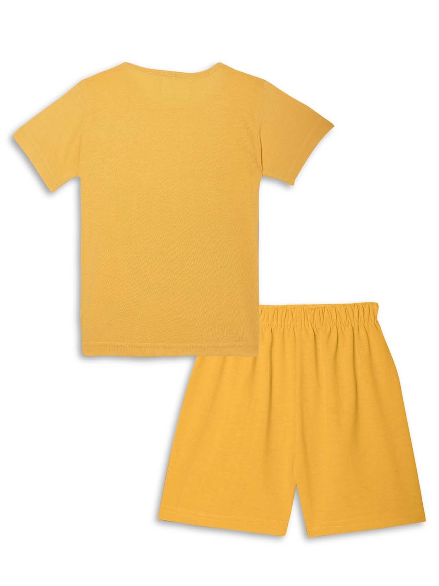 Vimal Jonney Kids Yellow & Pink Printed T-Shirt Set
