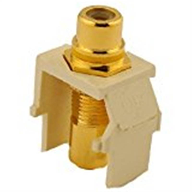 Snap In RCA Jack Almond w Yellow