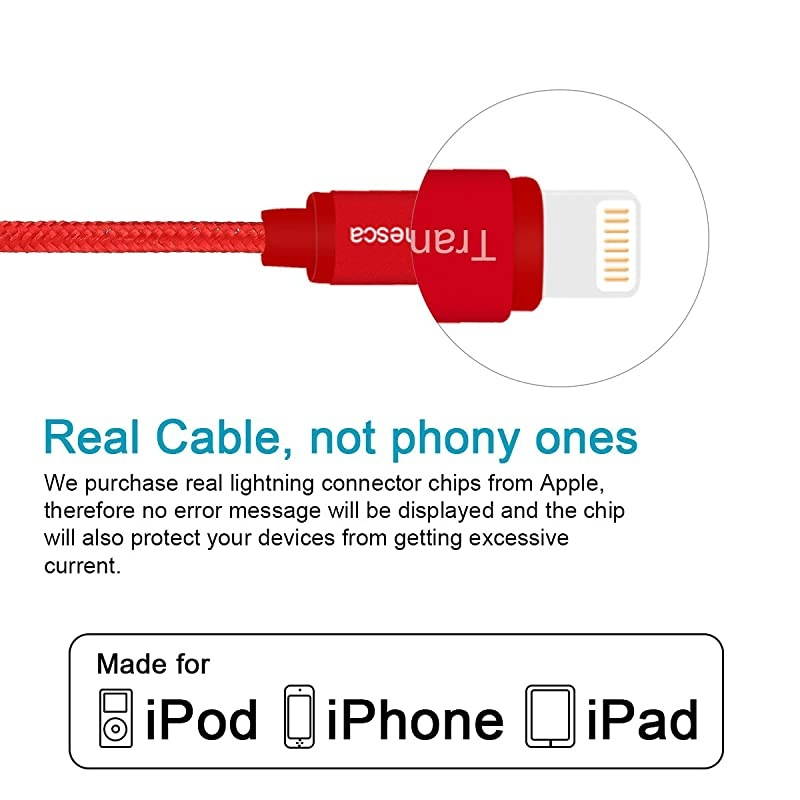 Dual USB Wall Charger and 6ft Charging Cable Red