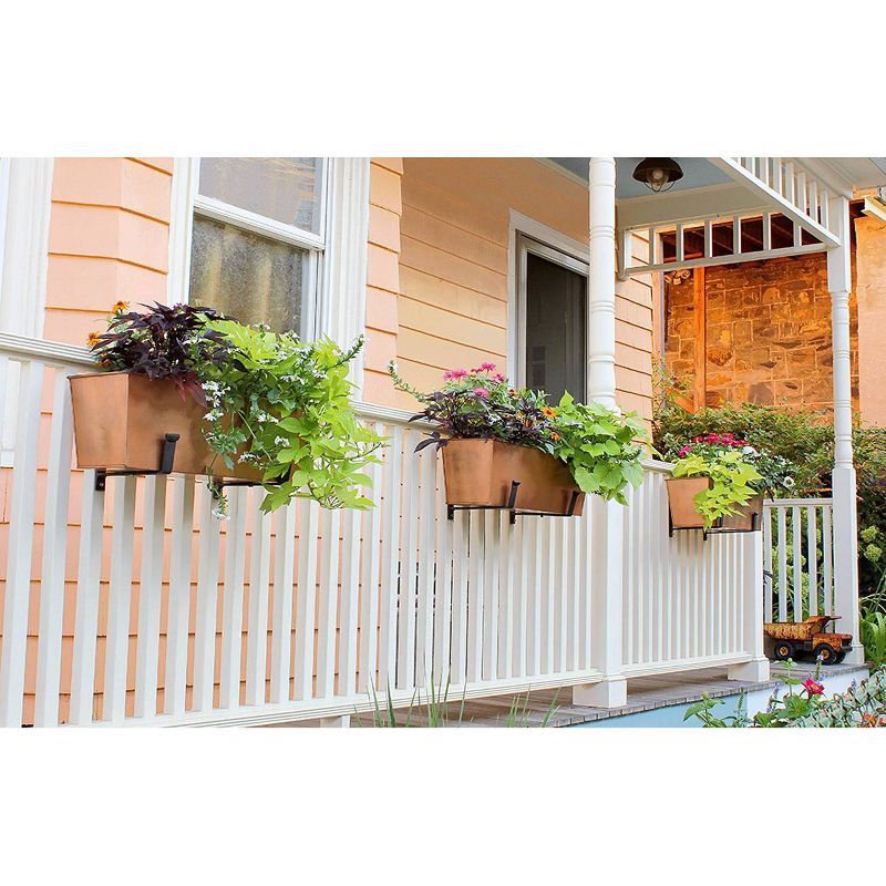 Medium Galvanized Metal Rectangular Planter Box Copper - ACHLA Designs