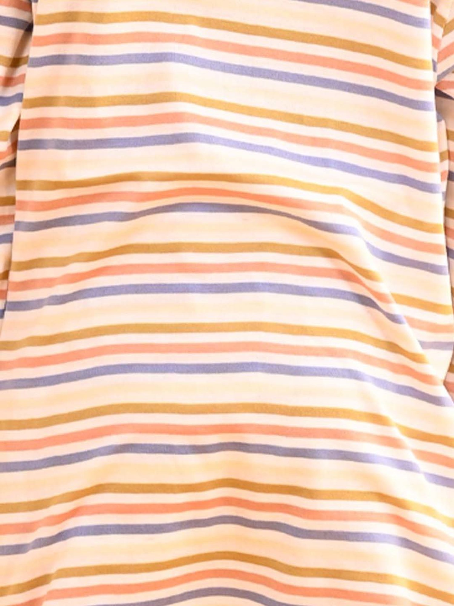 Anthrilo Kids Beige Cotton Striped Full Sleeves T-Shirt & Trouser