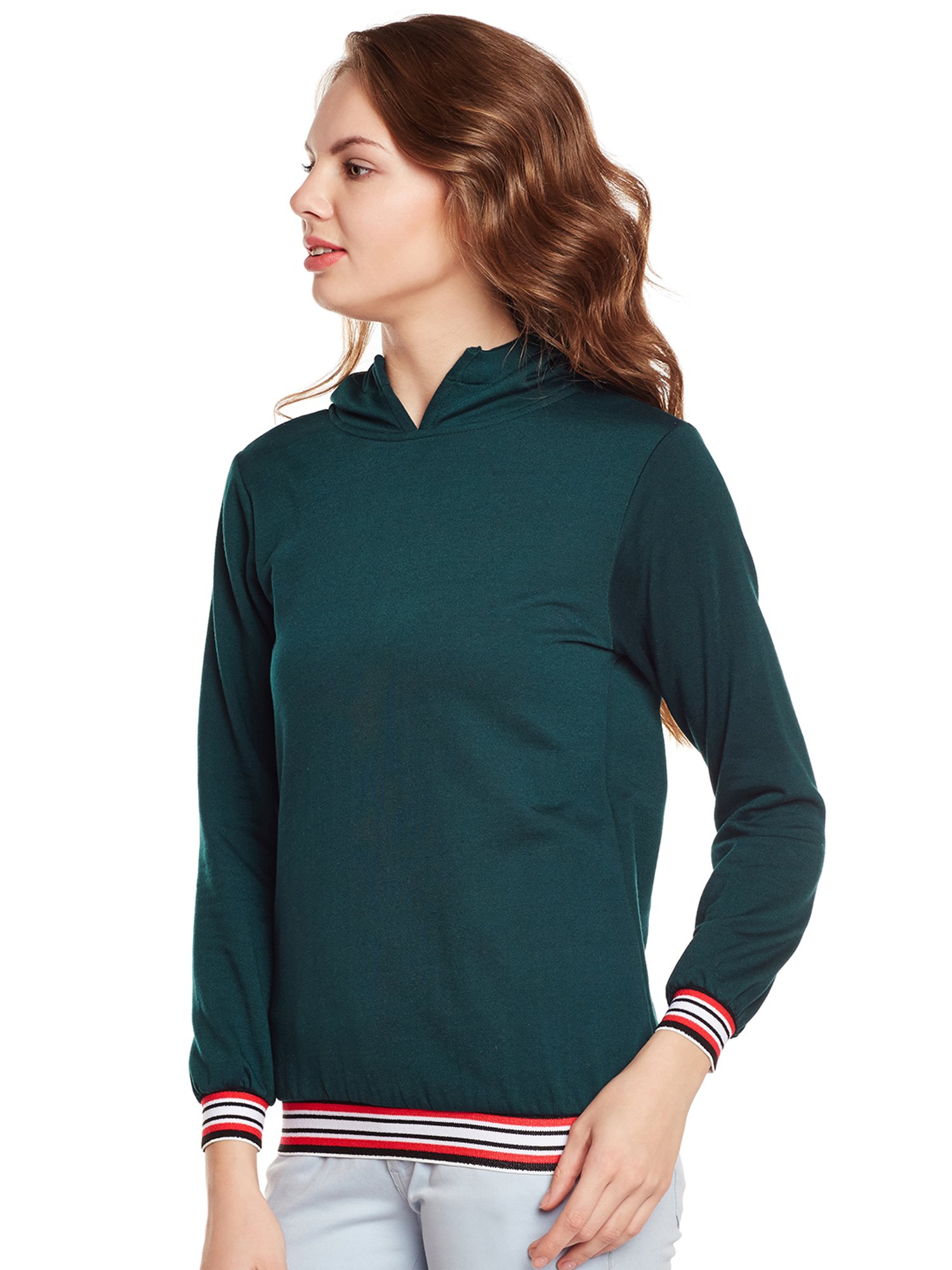 Belle Fille Teal Full Sleeves Sweatshirt