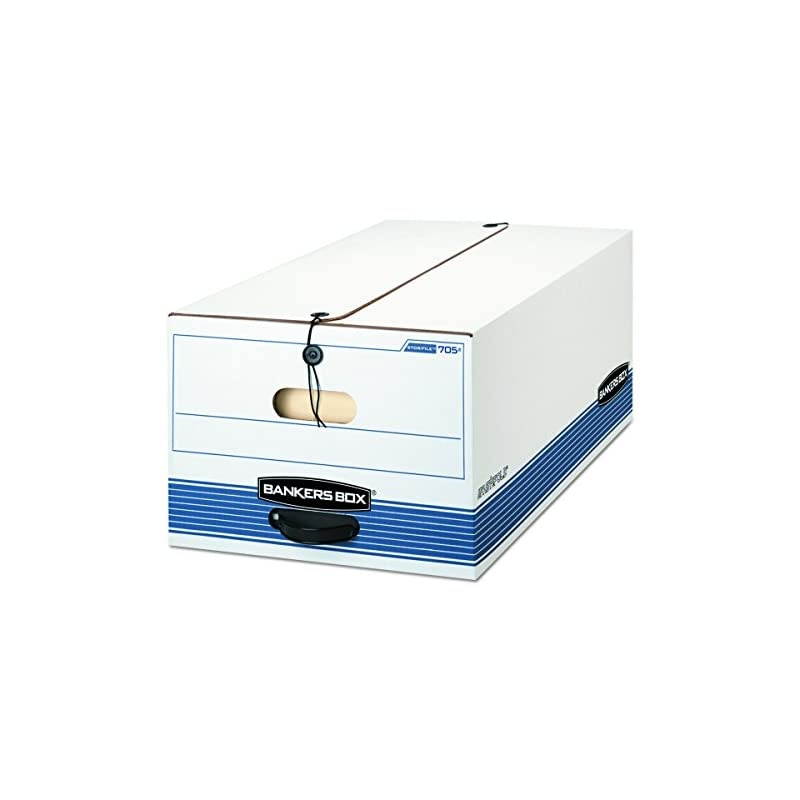 STOR/FILE Medium-Duty Storage Boxes, FastFold, String and Button, Legal, Case of 12 (00705)