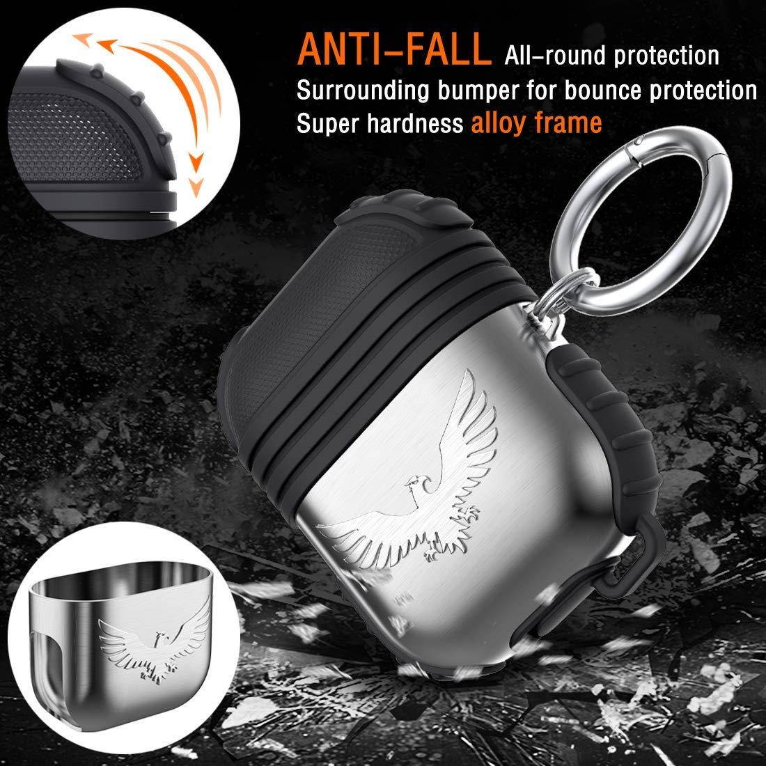 Silicone Maid LLC Compatible Air Pod Holder Portable Anti-Lost Strap Silicone Case Compatible Apple AirPods (Penguin)