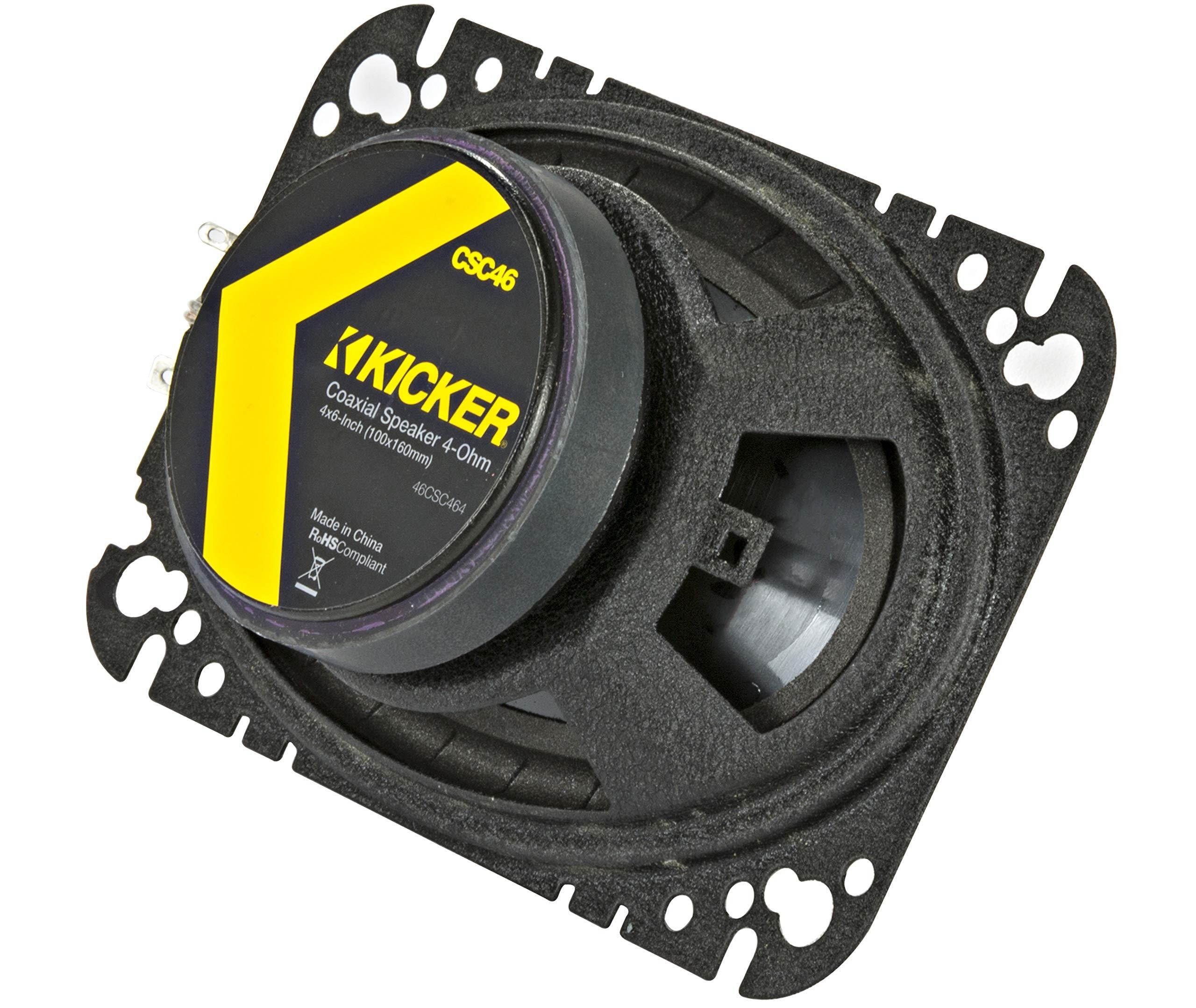 Kicker 46CSC464 Car Audio 4x6 Coaxial Full Range Stereo Speakers Pair CSC46