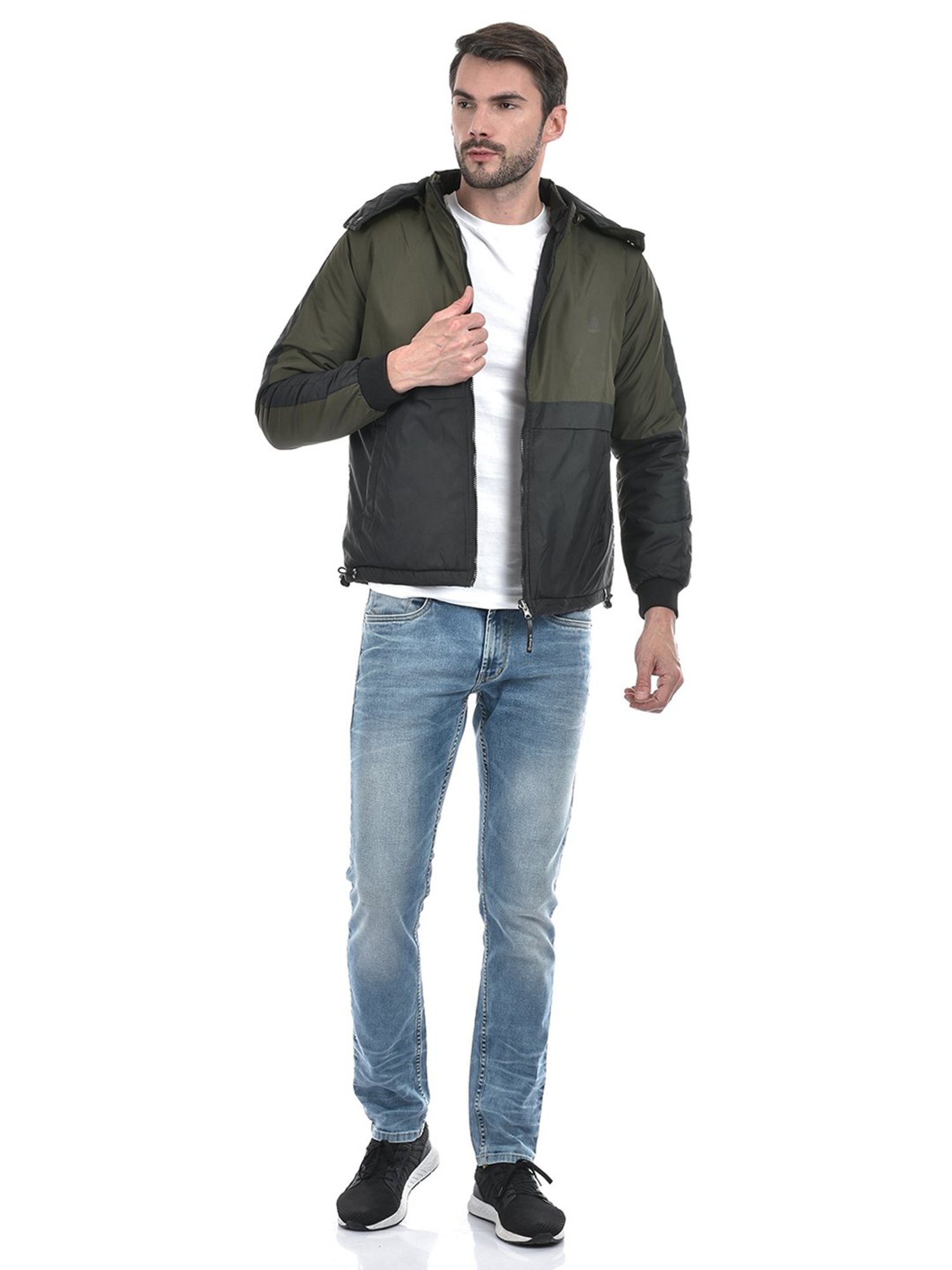 Integriti Olive & Black Regular Fit Reversible Jacket