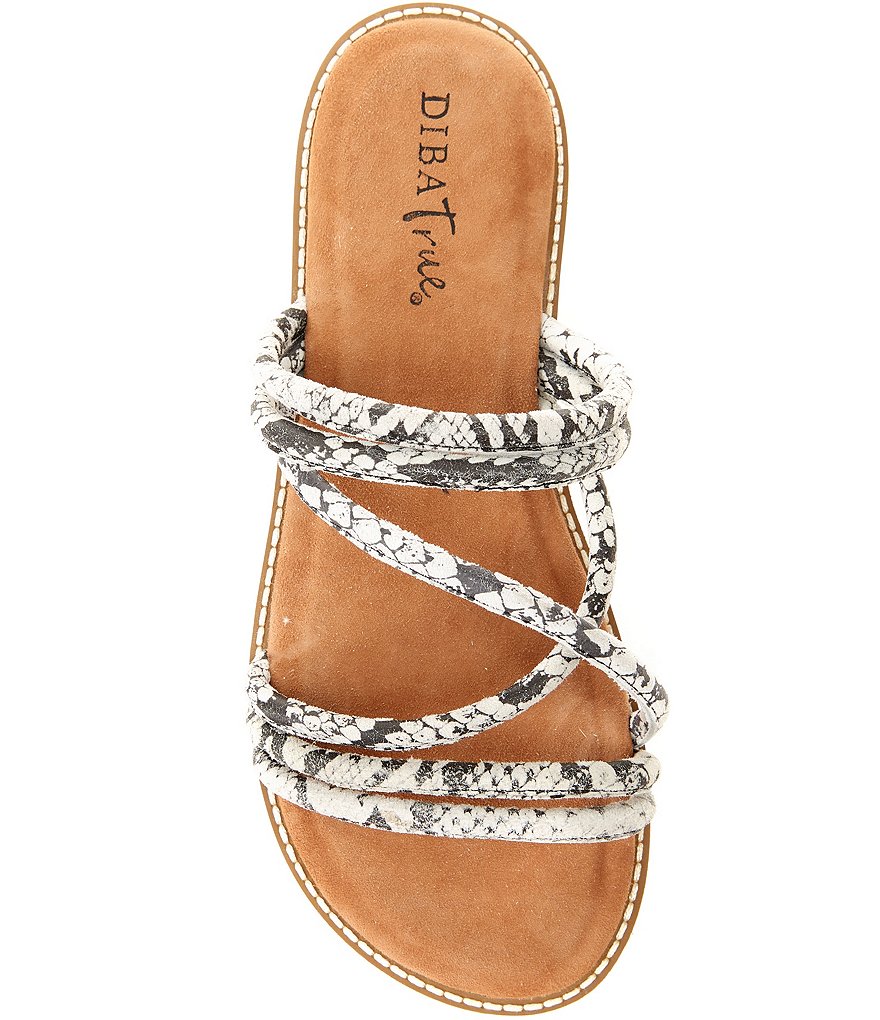 Diba True Cedar Cove Snake Print Strappy Flat Sandals