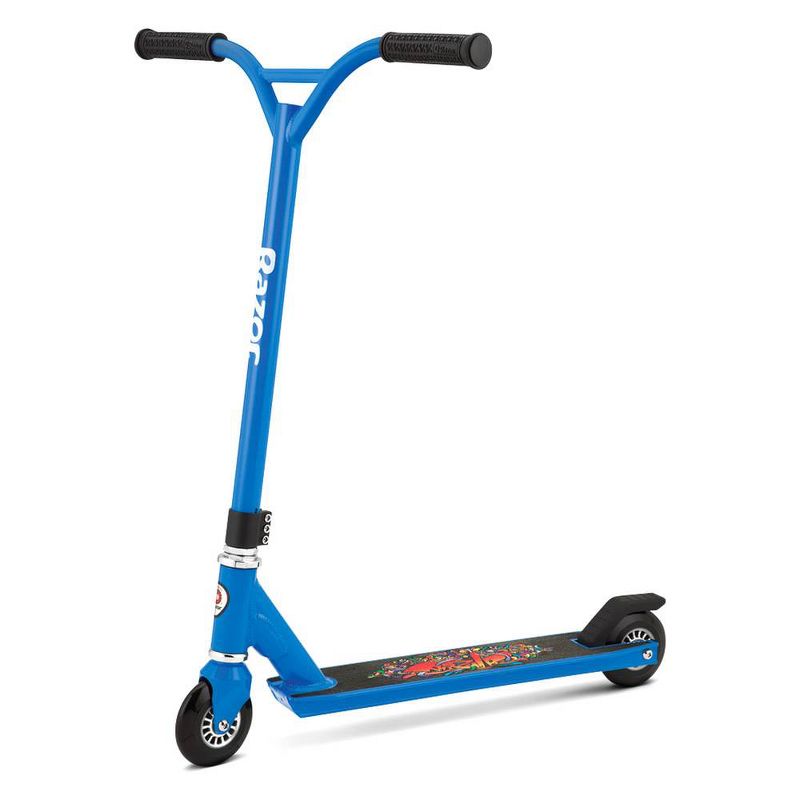 Razor Pro Beast Deluxe Model 19-Inch Deck Aluminum Push Kick Adult Scooter, Blue