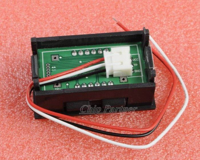 Blue LED Panel Meter Digital Voltmeter DC 0-200V with box
