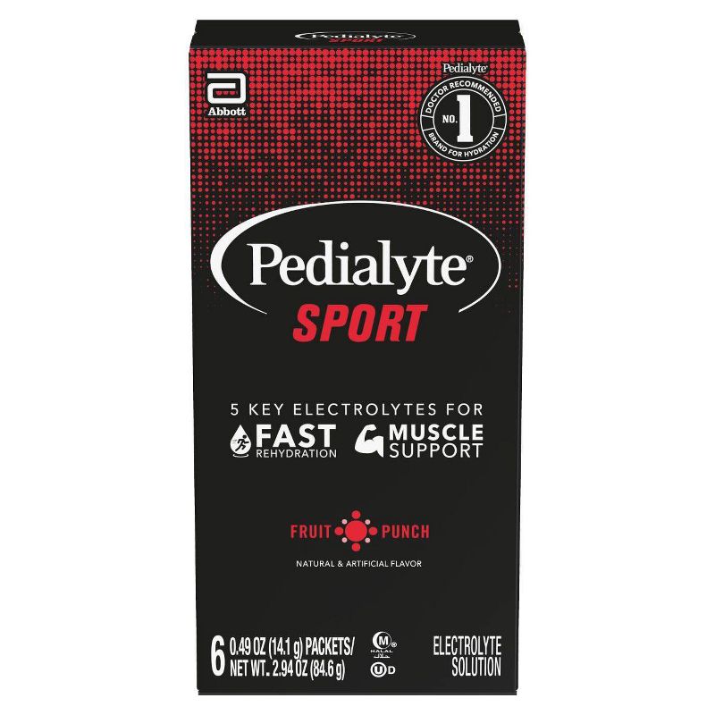 Pedialyte Sport Electrolyte Powder - Fruit Punch - 6ct/2.94oz