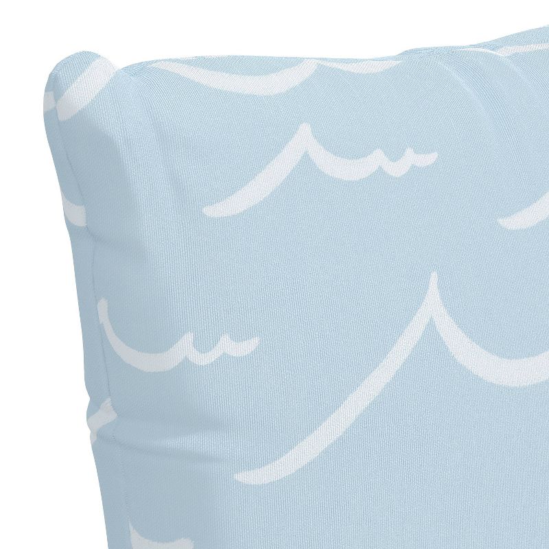 18"x18" Polyester Surfside Print Square Throw Pillow Light Blue - Skyline Furniture