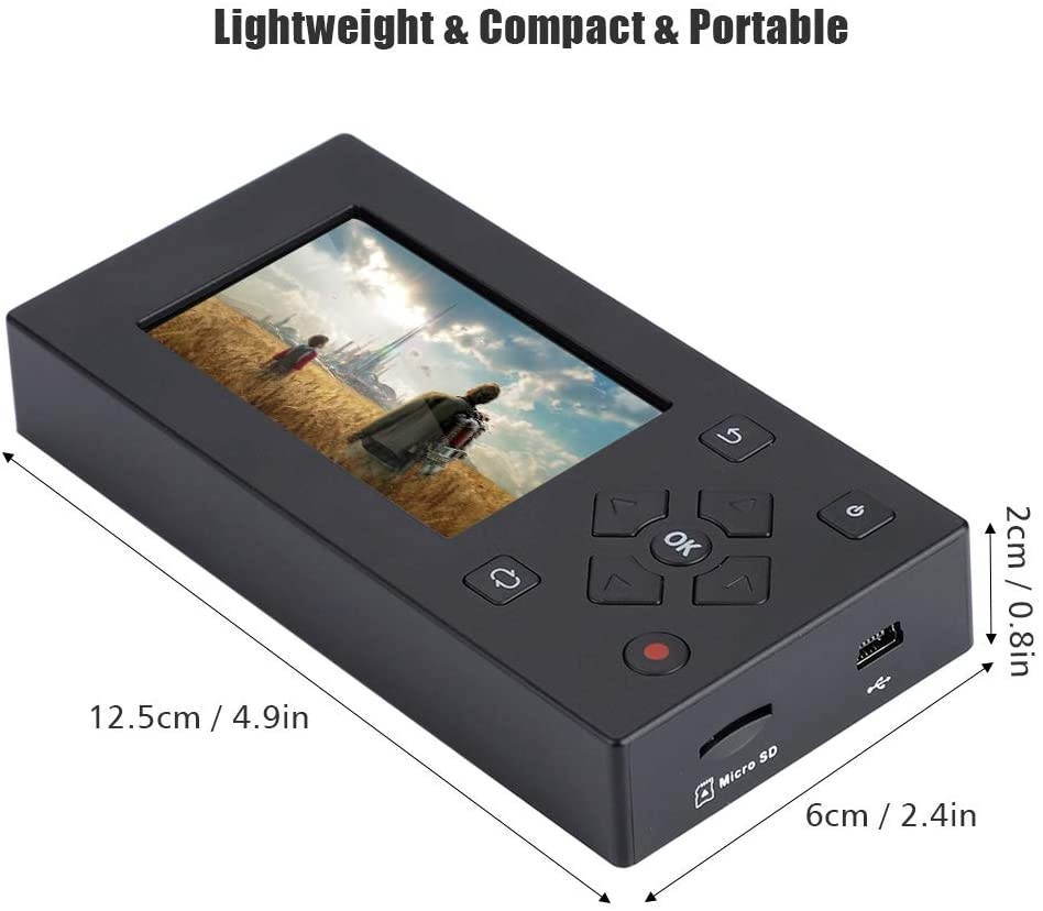 Tangxi Portable 3 TFT Screen AV Recorder Audio and Video Converter Video Capture Recording Player VHS to Digital Converter to Capture Video from VCR VHS Tapes Hi8 Camcorder DVDTV Box