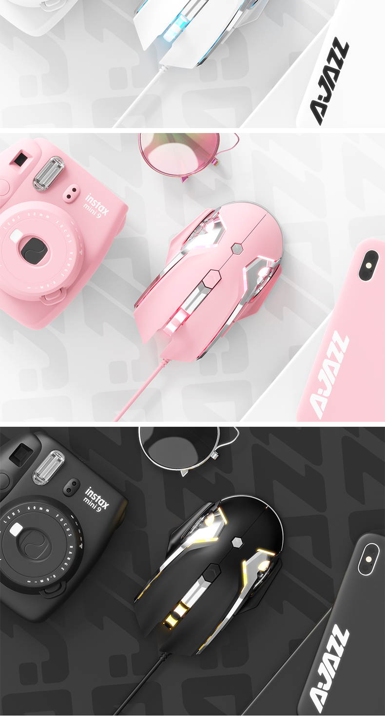 A-jazz AJ120 Pro 3200DPI Programmable USB Wired Optical Gaming Mouse