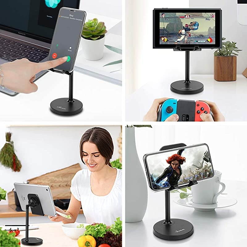 Adjustable Cell Phone Stand Desk Cellphone Holder Compatible with iPhone Xs Max XS XR X 6 6S 7 8 Plus All Android Smartphone iPad Other 713 Tablets