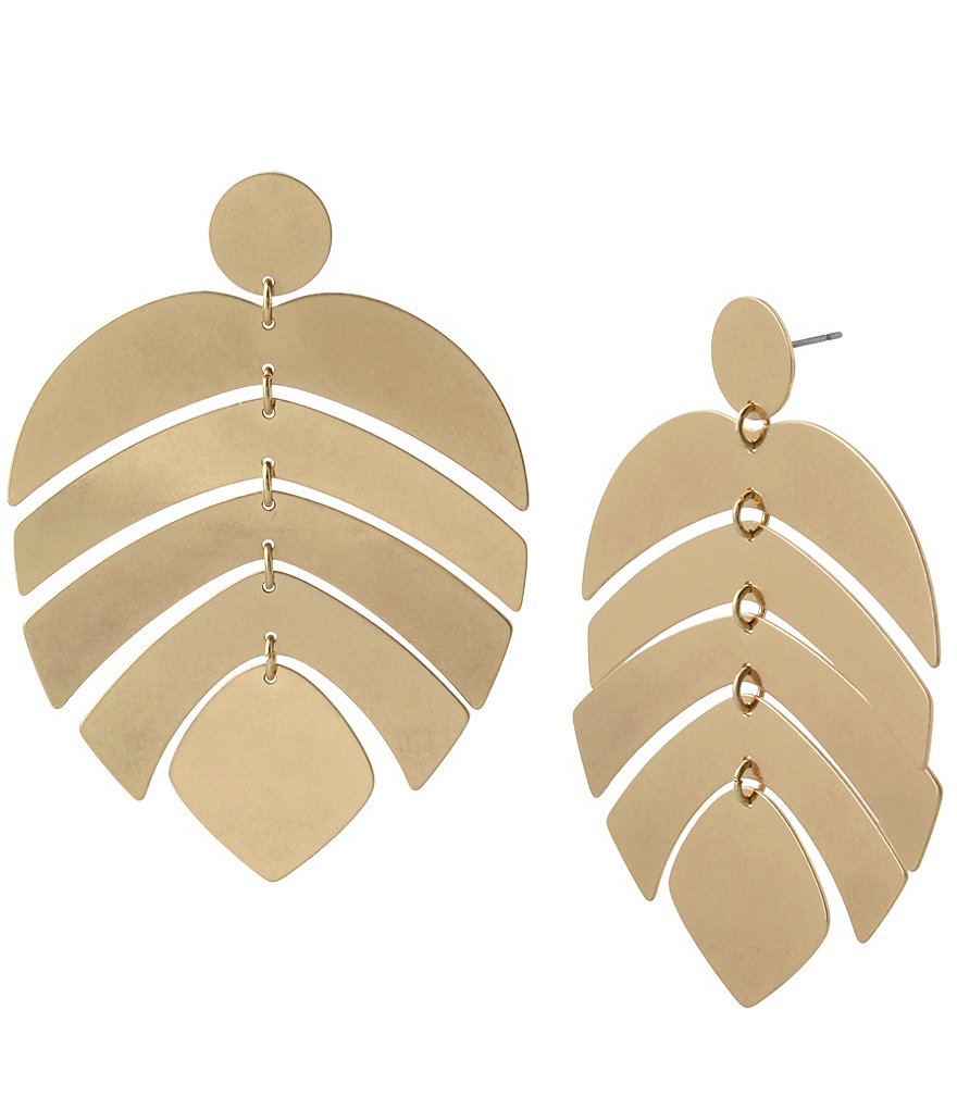 Robert Lee Morris Soho Palm Leaf Statement Earrings