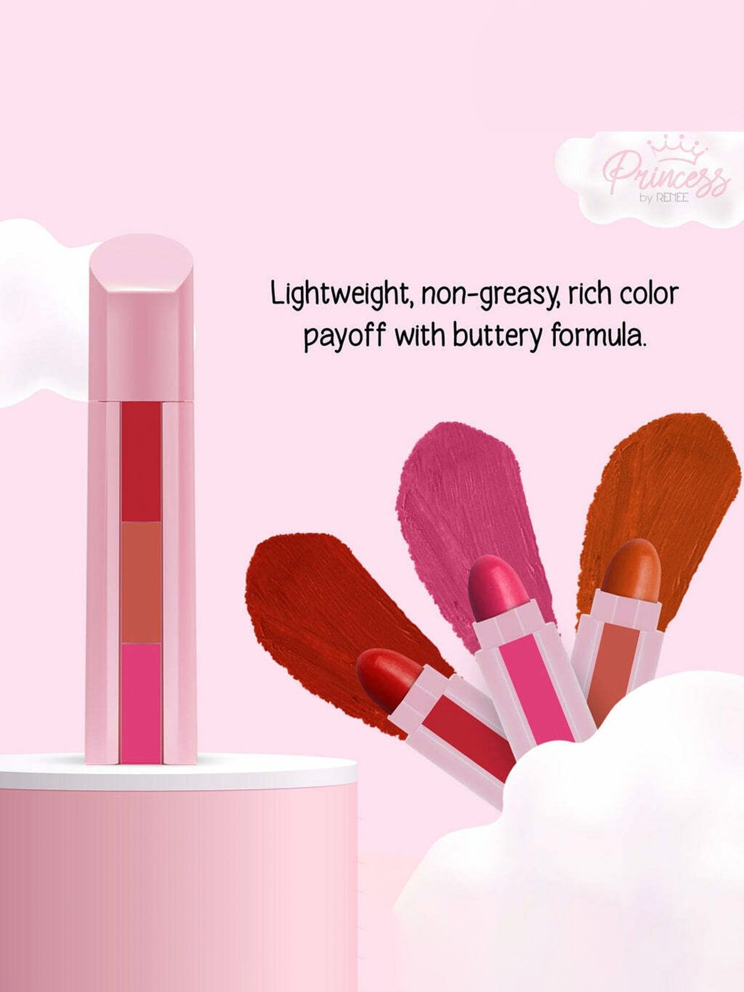Princess By RENEE Candy 3 in 1 Tinted Lipstick - 4.5 gm