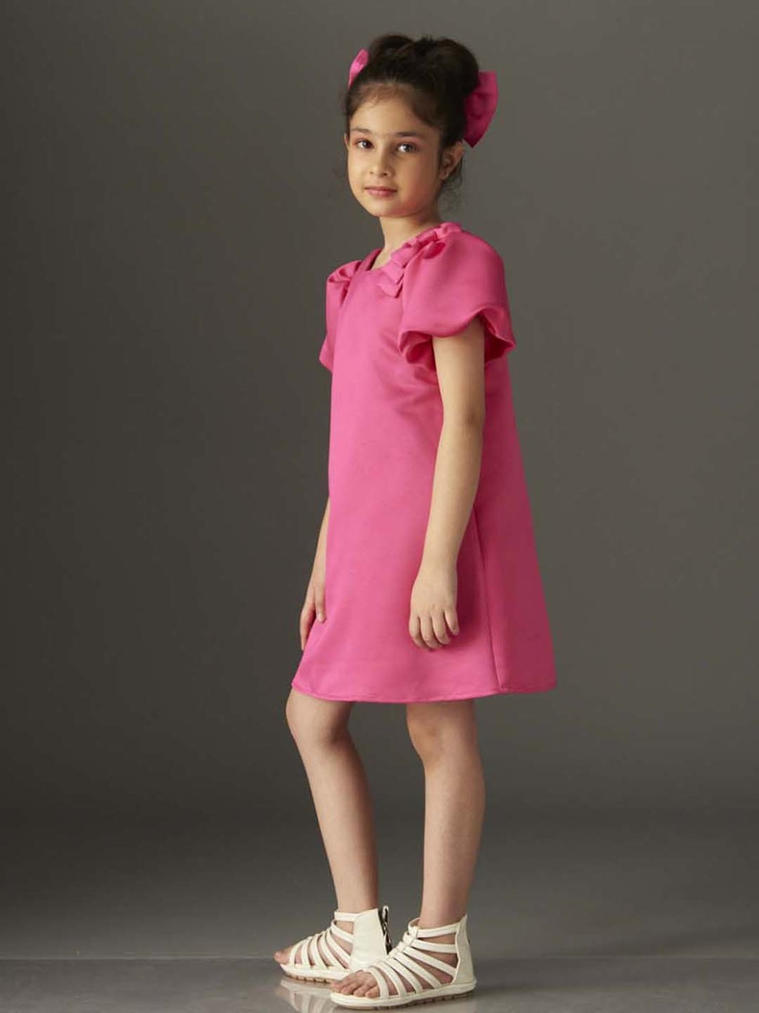 KidsDew Kids Fuchsia Pink Regular Fit Dress