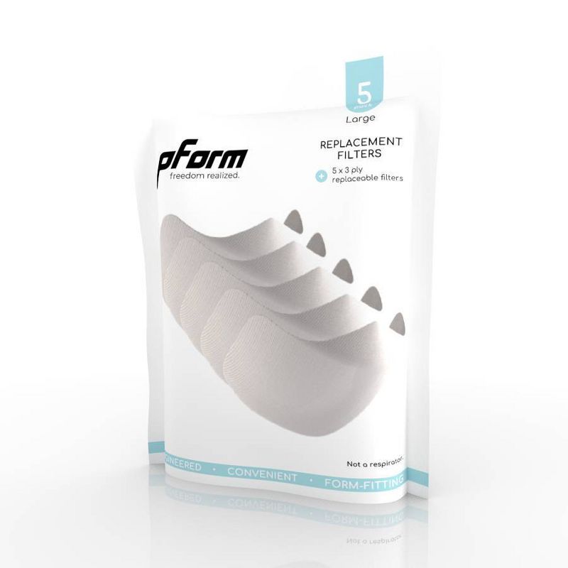 Pform Essential Face Mask Filter Refill - Large - 5pk