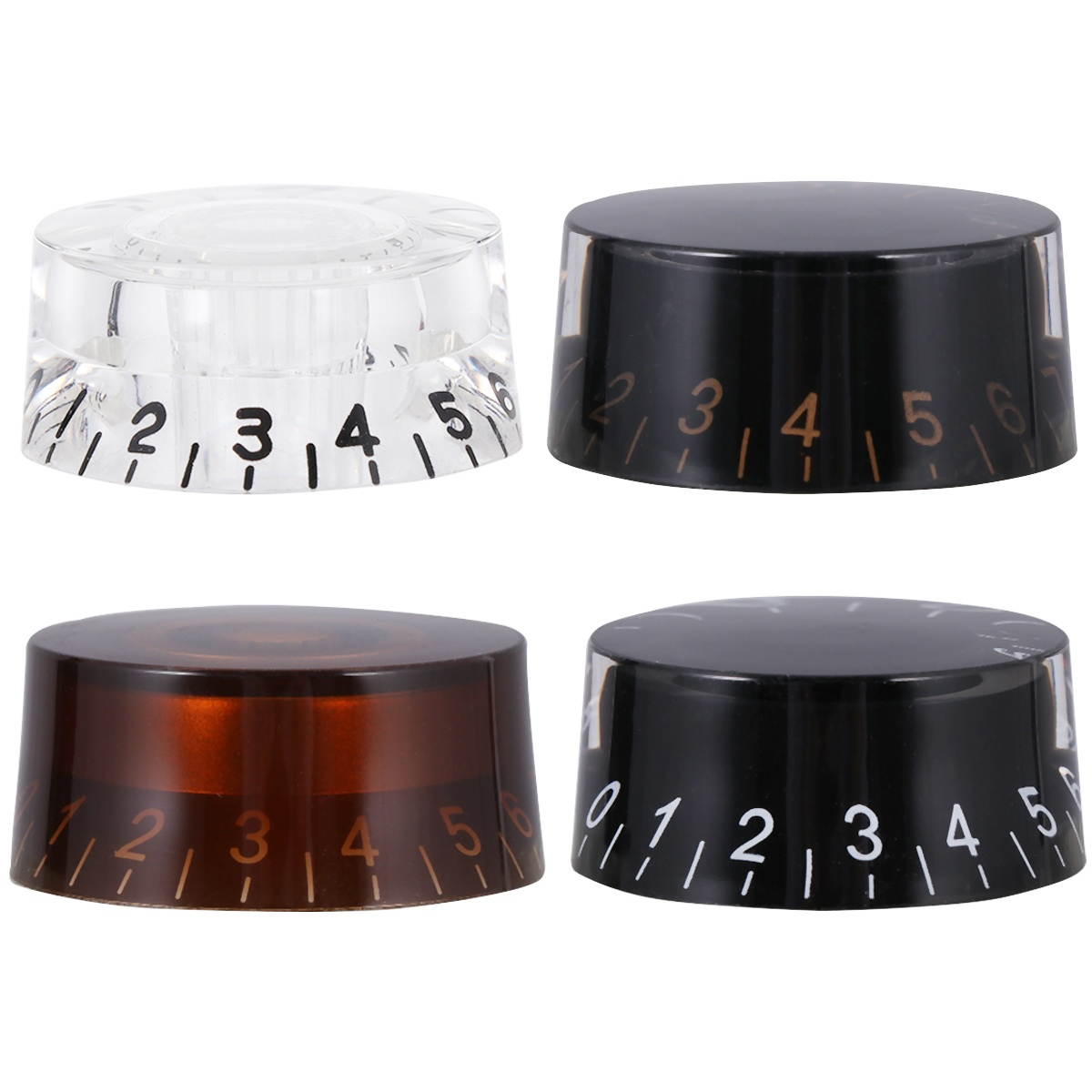 4pcs Useful Plastic Volume Tone Control Plastic Knob Instrument Parts Accessory Instrument Supply for Guitar Bass