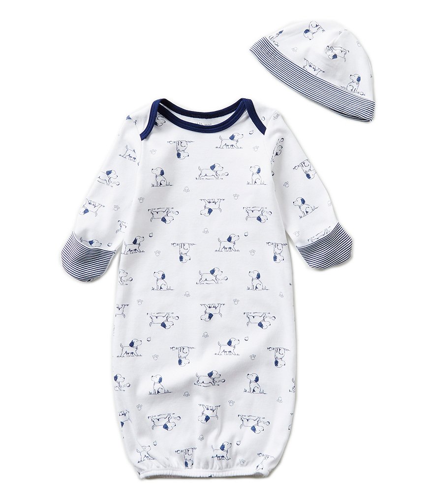 Little Me Baby Boys Newborn Puppy Toile Printed Gown