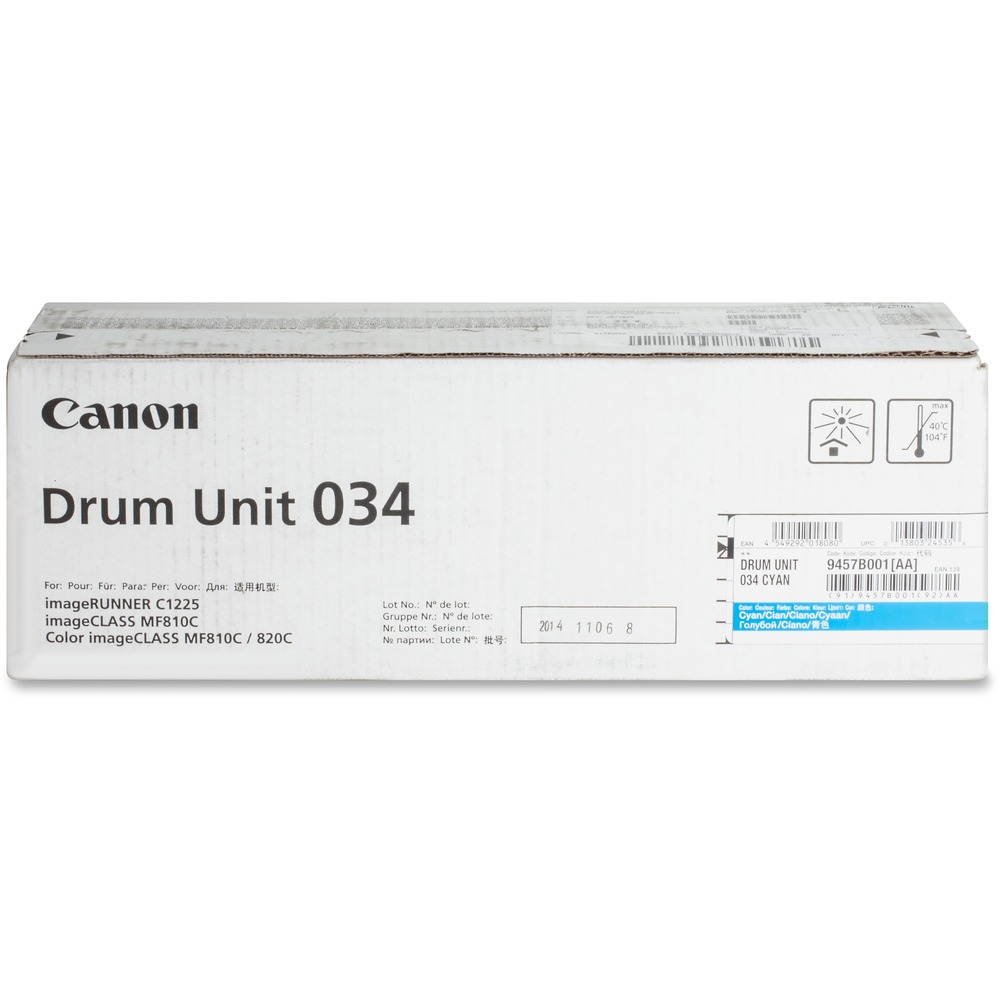 CANON USA 9457B001 CANON DRUM UNIT 034 CYAN - FOR IMAGECLASS MF820CDN AND MF810CDN - FULL YIELD 34,