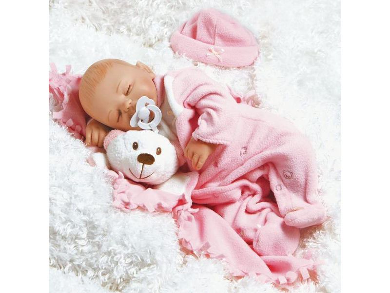 Paradise Galleries Reborn Newborn Baby Doll That Looks Real Baby Carly, 16 inch Sleeping Girl in GentleTouch Vinyl, 6-Piece Set