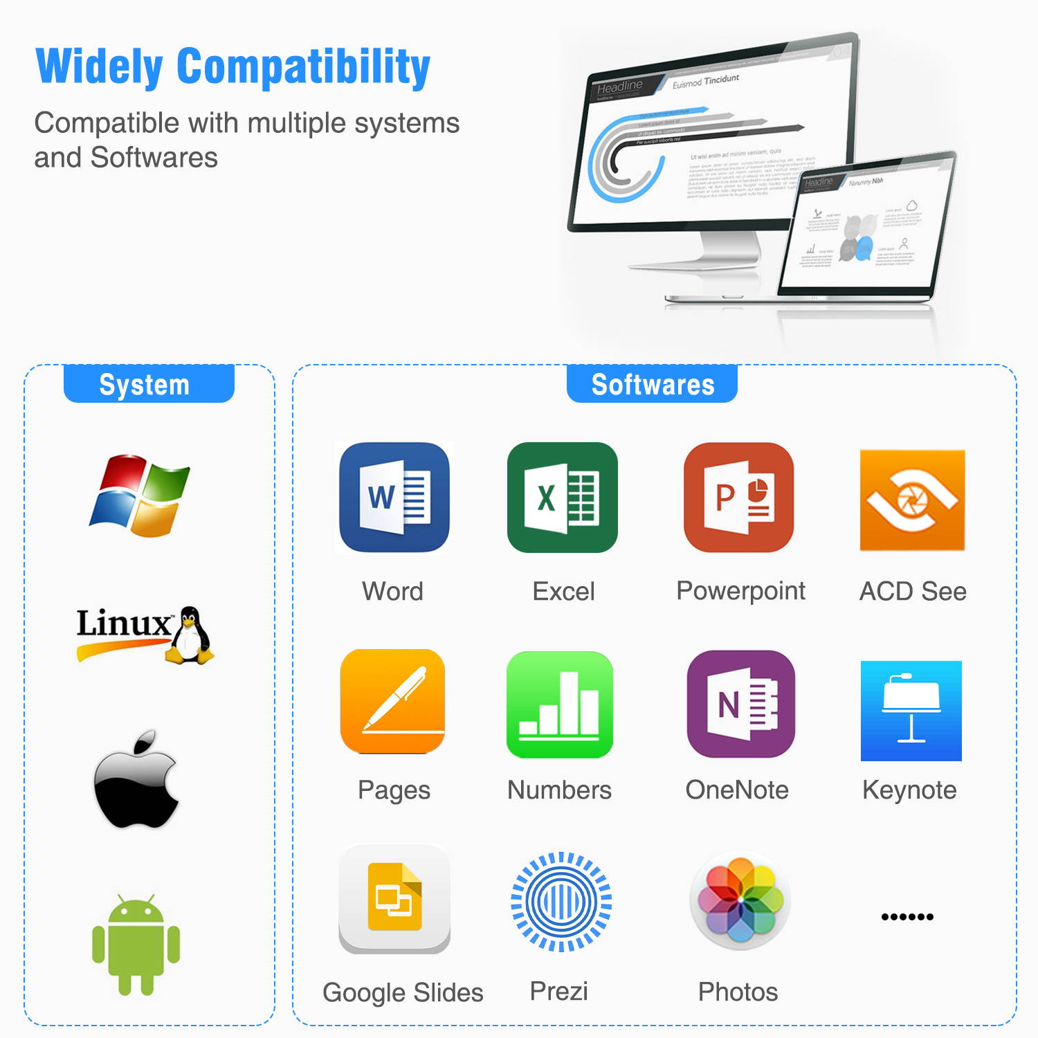 Rechargable RF 2.4G Wireless Presenter with Air Mouse PowerPoint Remote Control PPT Clicker Presentation Laser Pen