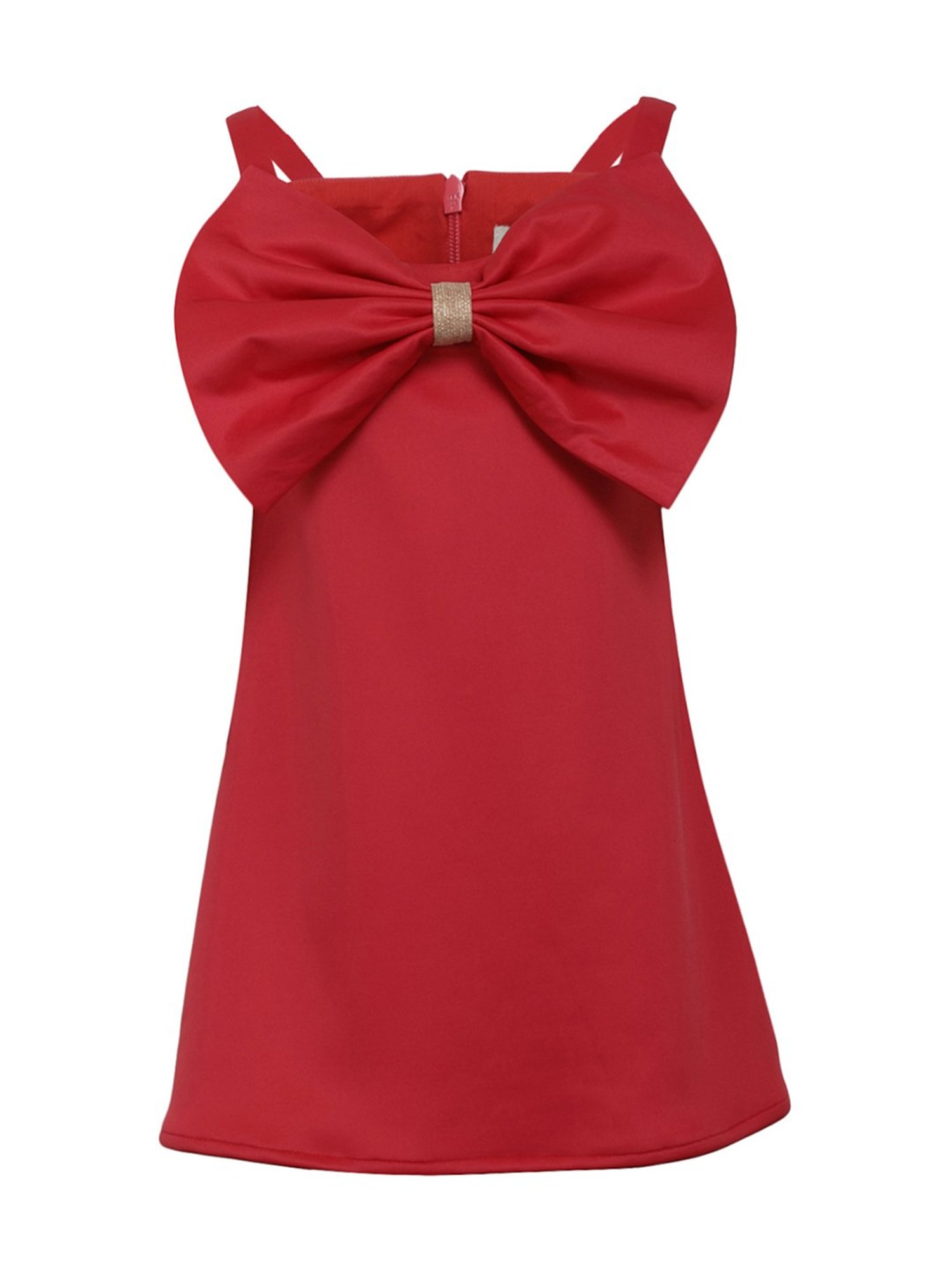 A Little Fable Kids Red Regular Fit Dress