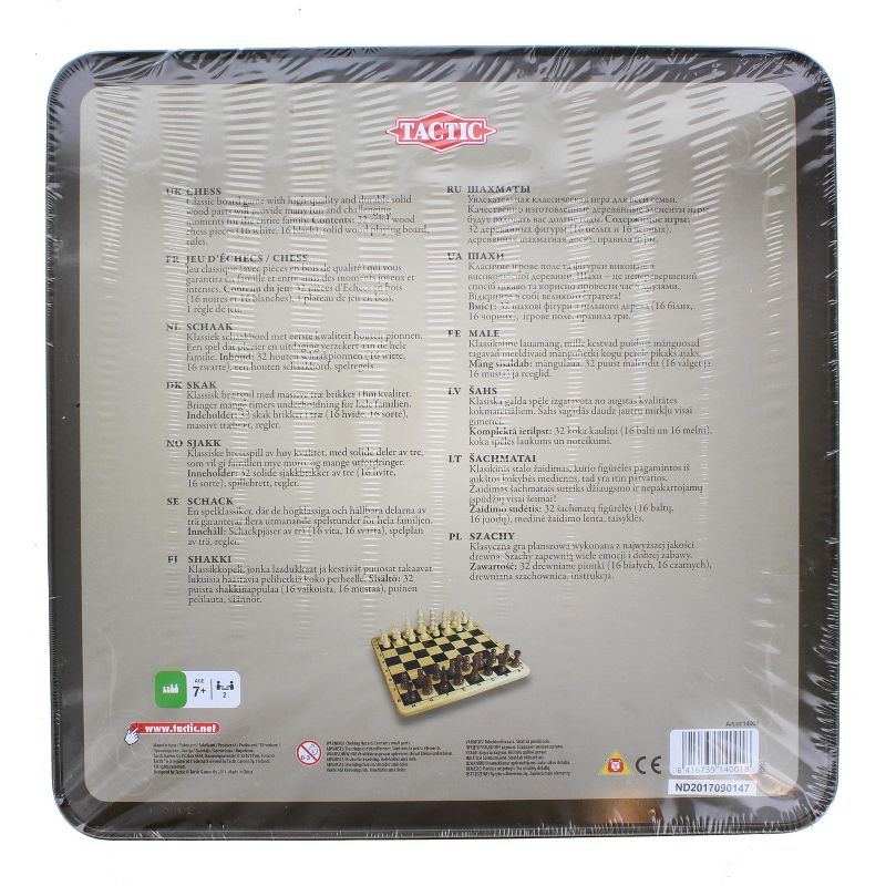 Tactic USA Tactic Wooden Chess Set In Tin Box | 2 Players