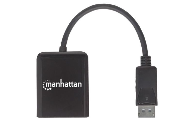 Manhattan DisplayPort to 2-Port DisplayPort Splitter Hub with MST - 3840 ?? 2160 - DisplayPort - USB - Plastic