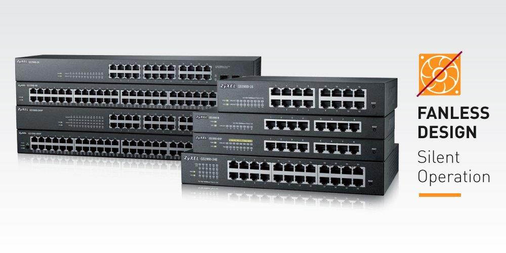 Zyxel 8-Port Gigabit Smart Managed Switch - Fanless Design - Sturdy Metal - Limited Lifetime Protection [GS1900-8]