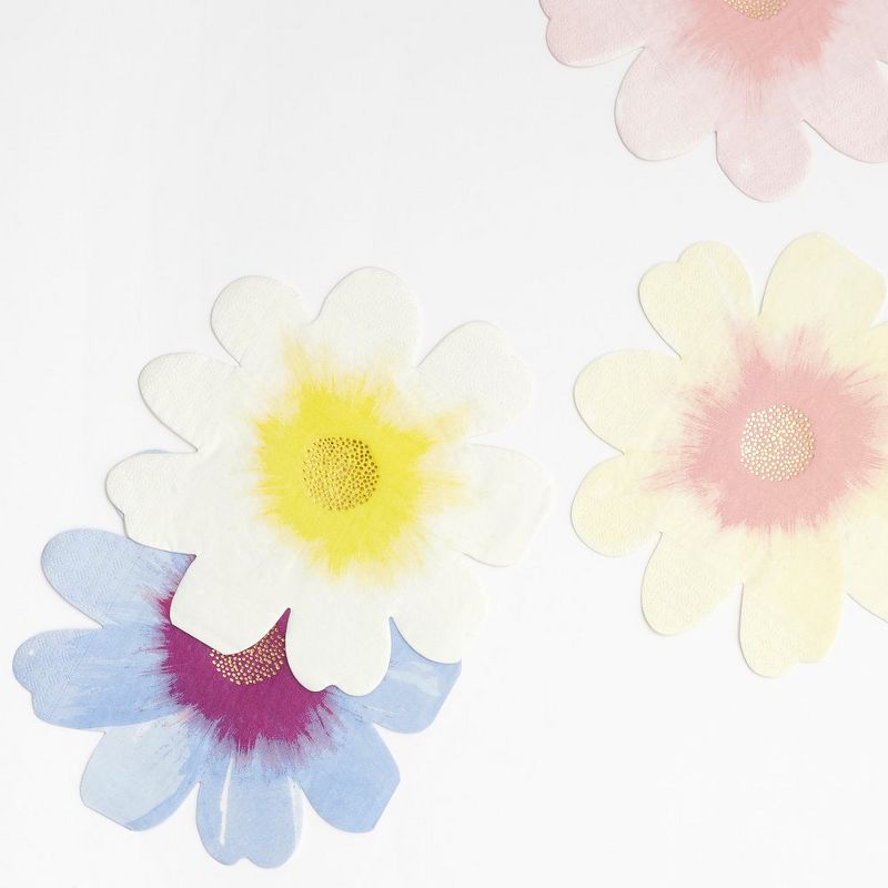 Meri Meri - Flower Garden Party Supplies Collection (Plate, Napkin, Cup) - Set of 8