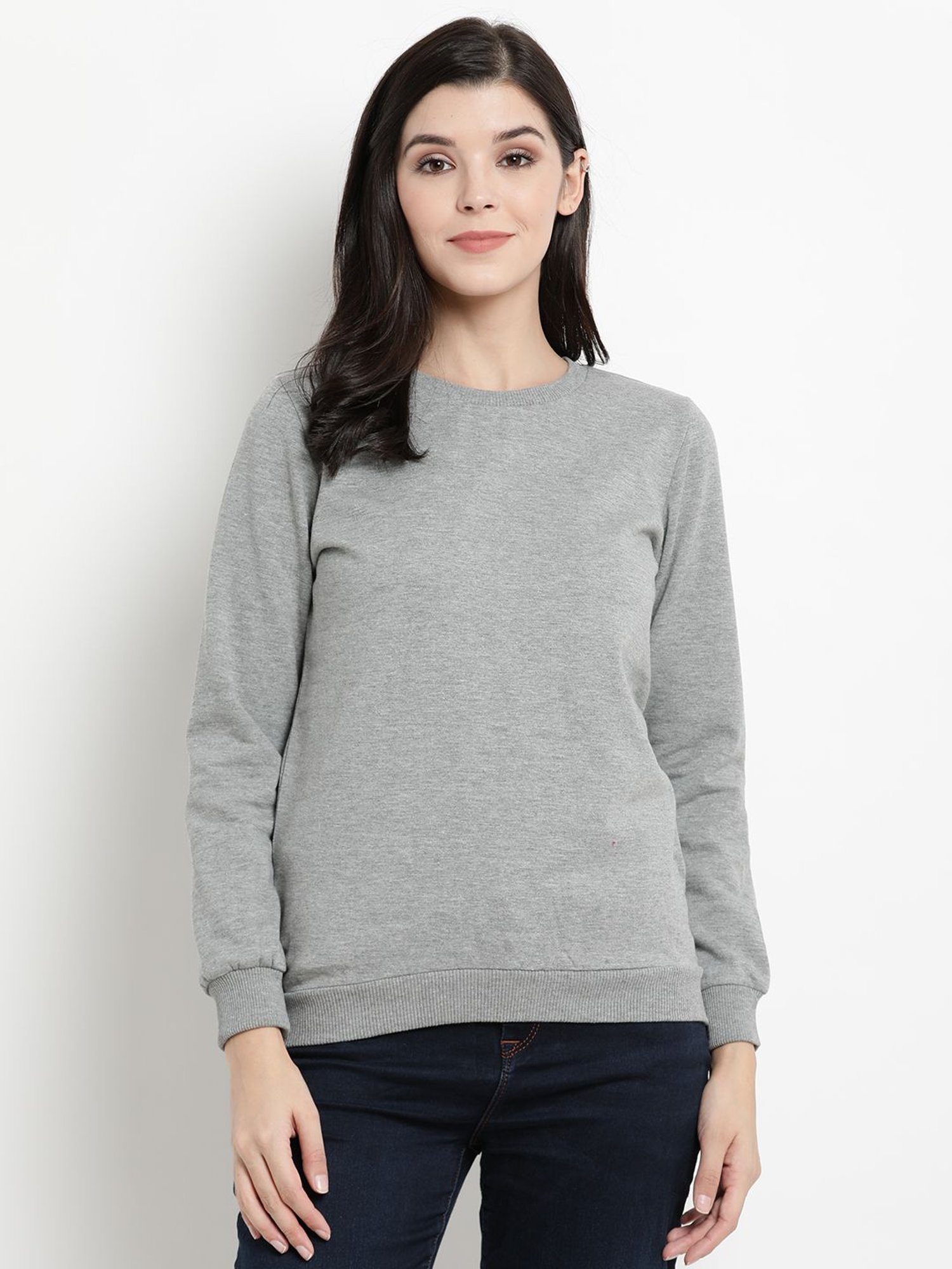 The Vanca Grey Textured Sweatshirt